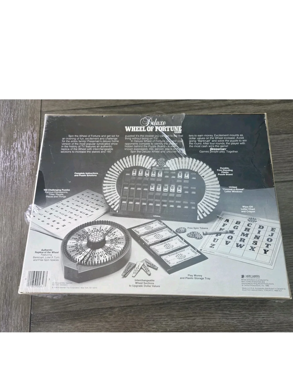 Vintage Wheel of Fortune Deluxe Edition Board Game 1986 Pressman New In Box
